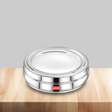 AVIAS stainless steel Deluxe spice box/ masala dani with stainless steel lid